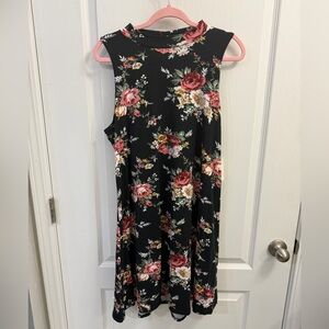 Vibe Sportswear Floral Sleeveless Swing Dress 1X NWT